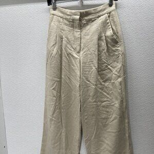 Ba&Sh Womens Pleated Twill Wide Leg Pants
